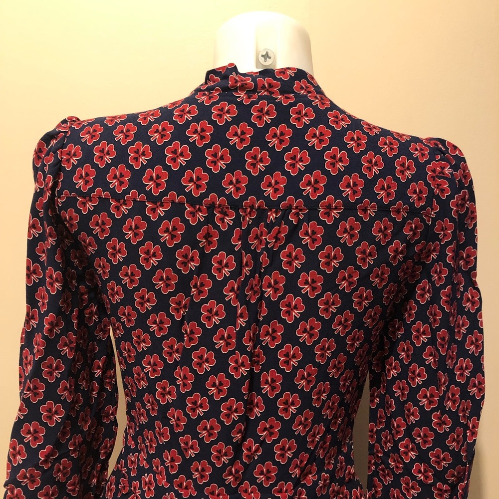 GAP👗LONG-SLEEVES V-NECKLACE TIE DRESS Size 2 - Picture 11 of 14